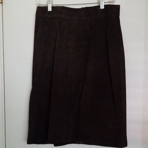 Chocolate Brown Suede Skirt